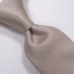 Alfani Men's Slim Men’s Necktie, Color Tan, Geometric Pattern, MSRP $55